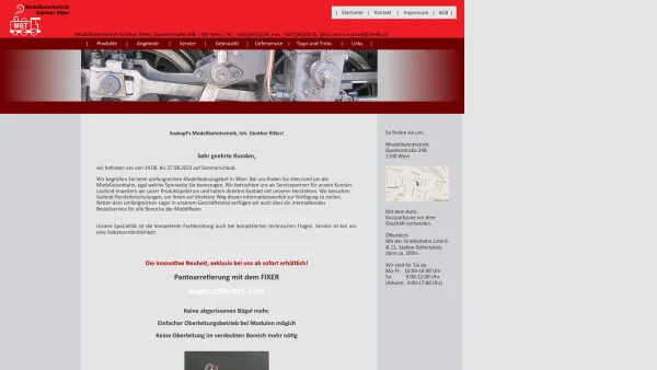Website Screenshot: Suskopfs Modellbahntechnik Inh Günther MBT Suskopf - Modellbahntechnik - Date: 2023-06-14 10:43:56