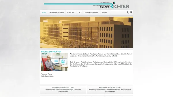 Website Screenshot: Modellbau Formenbau Gießerreimodellbau Architekturmodellbau Gießerei Modelltischler Richter Manfred Richter Modellbau Richter Rich - Modellbau Richter - Date: 2023-06-23 12:07:18