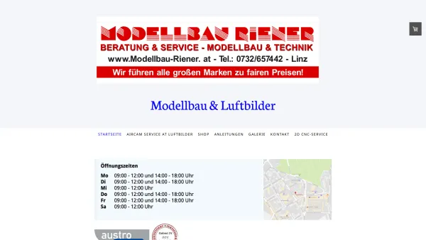 Website Screenshot: Modellbau Riener - Startseite - strtecs Jimdo-Page! - Date: 2023-06-23 12:07:18