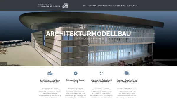 Website Screenshot: Modellwerkstatt Gerhard Stocker - Architekturmodellbau auf höchstem Niveau - Home - Modellwerkstatt Gerhard Stocker - Date: 2023-06-23 12:07:18