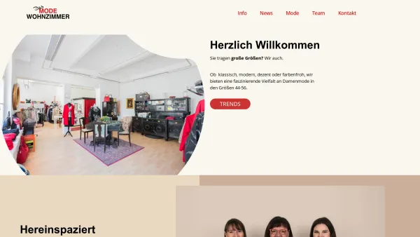 Website Screenshot: MODE+ XXL Mode in Stockerau - Das Modewohnzimmer - Date: 2023-06-14 10:47:29