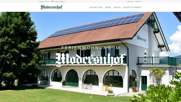 Website Screenshot: Modersnhof - Modersnhof - Exklusive Ferienwohnung in Weiz, Oststeiermark - Date: 2023-06-14 10:37:55