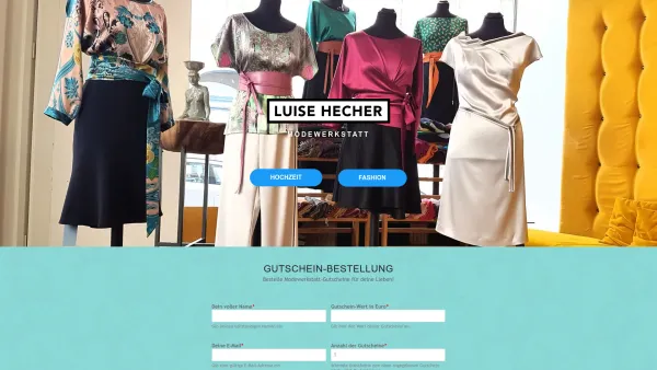 Website Screenshot: Luise Hecher Modewerkstatt - Luise Hecher - Modewerkstatt - Date: 2023-06-23 12:07:18
