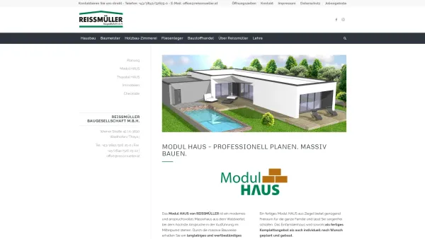 Website Screenshot: CW MODUL-Ziegelfertighaus AG - Modul HAUS - Professionell planen, massiv bauen - Date: 2023-06-23 12:07:18