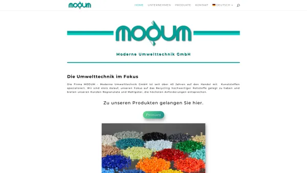 Website Screenshot: MODUM Moderne Umwelttechnik GmbH - Home - MODUM - Moderne Umwelttechnik GmbH - Date: 2023-06-23 12:07:18