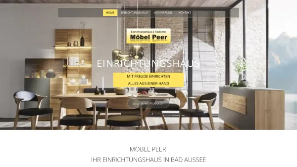 Website Screenshot: MÖBELHAUS TISCHLEREI PEER - MÖBEL PEER in Bad Aussee - Einrichtungshaus - Date: 2023-06-15 16:02:34