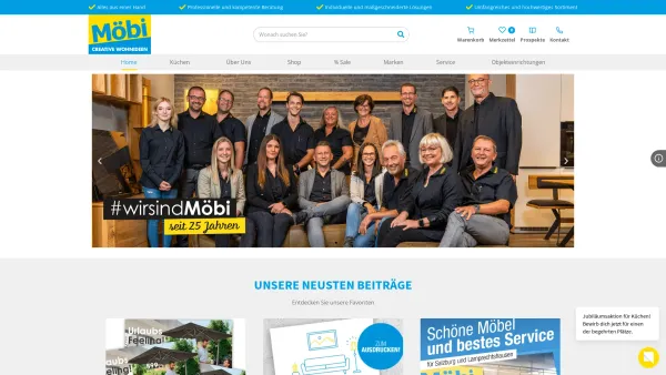 Website Screenshot: Möbi Wohndiskont Möbelhaus Salzburg zu Wahnsinnspreisen - Möbi Creative Wohnideen | Moderne Möbel & Küchen entdecken - Date: 2023-06-23 12:07:18