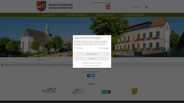 Website Screenshot: Gemeindeamt Mönichkirchen wo die Luft noch Ordnung ist! - Mönichkirchen - Startseite - Date: 2023-06-23 12:07:18