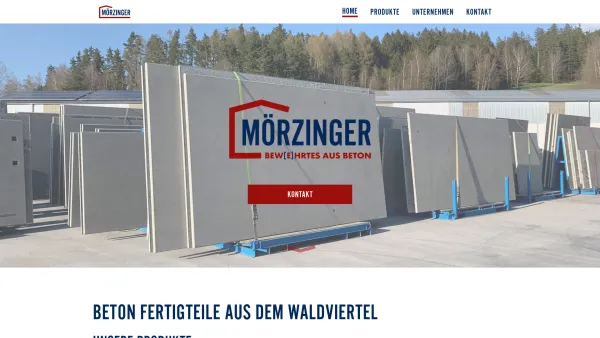 Website Screenshot: Rupert Mörzinger Gesellschaft introFertig - Mörzinger Bau - Bewehrtes aus Beton - Date: 2023-06-23 12:07:18