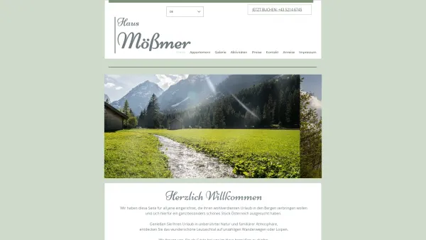 Website Screenshot: Mößmer Thomas u Schöne günstige Ferienwohnungen Leutasch Tirol - Haus Mößmer | Leutasch | Tirol - Date: 2023-06-23 12:07:21