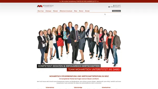 Website Screenshot: Moharitsch Steuerberatung Wirtschaftsprüfung GmbH - Moharitsch Steuerberater Weiz - Date: 2023-06-14 10:43:56