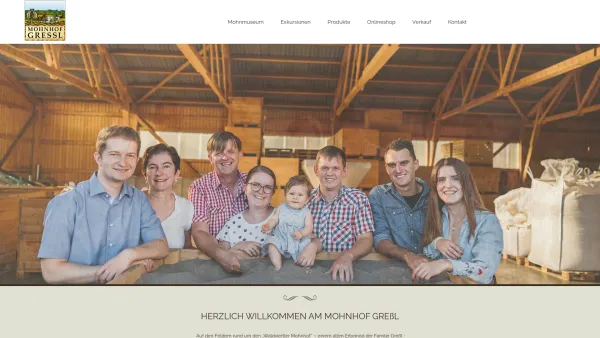 Website Screenshot: Waldviertler Mohnhof Familie Gressl - MOHNHOF - Familie Greßl - Date: 2023-06-23 12:07:21