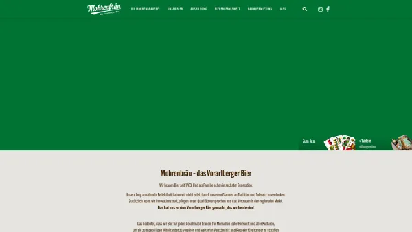 Website Screenshot: Mohrenbrauerei - Startseite - Mohrenbräu - Date: 2023-06-23 12:07:21