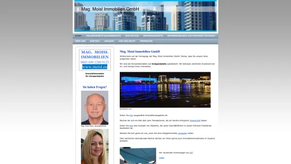 Website Screenshot: Mag. Moisl Immobilien GmbH - Home - Date: 2023-06-23 12:07:21