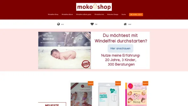 Website Screenshot: Mokoshop Barbora Berlinger - Windelfrei Shop - mokoshop.eu - Date: 2023-06-23 12:07:21