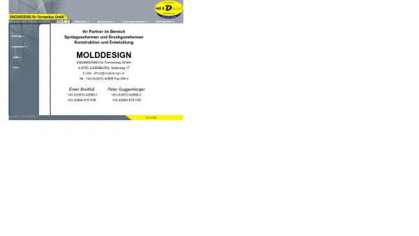 Website Screenshot: MOLDDESIGN Engineering für Formenbau GmbH - MOLDDESIGN Engineering für Formenbau GmbH - Date: 2023-06-15 16:02:34