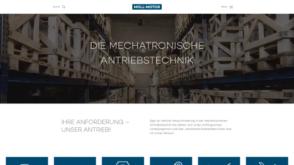 Website Screenshot: MOLL - MOTOR Mechatronische Antriebstechnik GmbH - MOLL-MOTOR - Partner für die mechatronische Antriebstechnik - Date: 2023-06-23 12:07:21