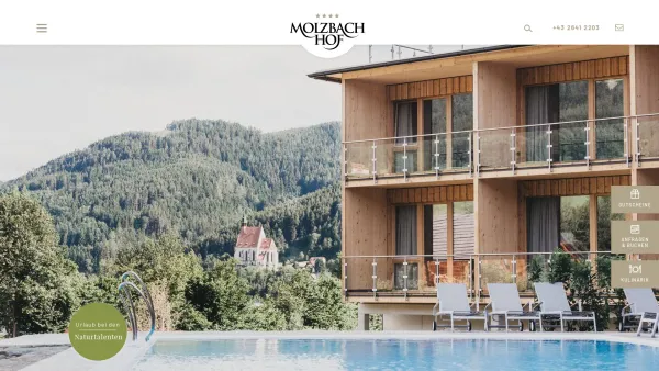 Website Screenshot: Naturhotel Molzbachhof - Hotel Molzbachhof / 4 Sterne Wellness- & Naturhotel - Date: 2023-06-14 10:37:18