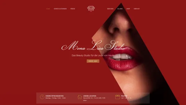 Website Screenshot: piercing nageldesign tattoo permanent make up lippen konturen Mona Lisa Studio Vienna www.monalisastudio.at / - Mona Lisa Studio - Beauty Studio in Wien | Tattoo, Hyaluron-Pen, Perm... - Date: 2023-06-23 12:07:21