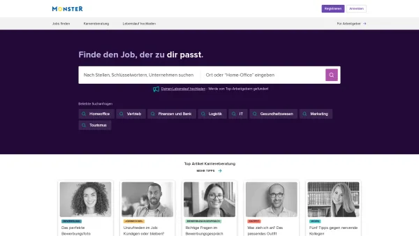 Website Screenshot: Monster Worldwide Austria GmbH - Karriere | Jobbörse | Jobs | Jobsuche | Monster.at - Date: 2023-06-23 12:07:21