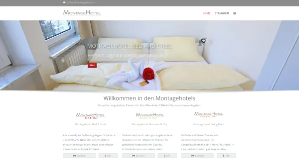 Website Screenshot: Montagehotel Bed&Steel Auinger GmbH - Montagehotels - Date: 2023-06-14 10:43:56