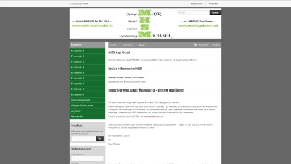 Website Screenshot: Montageteam Mayr - Kundendienst und Ersatzteile - Date: 2023-06-14 10:43:56