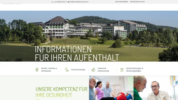 Website Screenshot: Moorheilbad Harbach - Gesundheits- und Rehabilitationszentrum - Rehazentrum im Waldviertel - Moorheilbad Harbach - Date: 2023-06-23 12:07:24