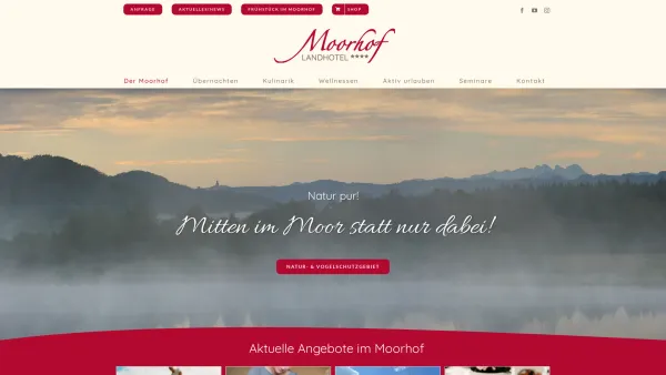 Website Screenshot: Hedwig und Karl Bauer Gesellschaft nach bürgerlichem Landhotel Moorhof Austria Dorfibm - hotel-moorhof.com - Date: 2023-06-23 12:07:24