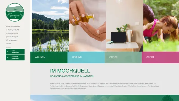 Website Screenshot: Hotel Moorquell - Co-Working Space & Co-Living in Kärnten - Im Moorquell - Date: 2023-06-23 12:07:24
