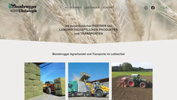 Website Screenshot: Moosbrugger Christoph Agrar Handel u. Transporte - Moosbrugger Agrarhandel, Transporte, Lohnarbeit, Hörbranz - Date: 2023-06-15 16:02:34