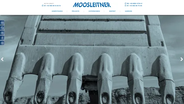 Website Screenshot: Moosleitner Gesellschaft m.b.H. - Moosleitner | Geballte Kraft am Bau - Date: 2023-06-14 10:43:59