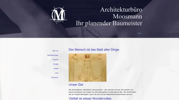 Website Screenshot: BM Ing. Markus Michael Moosmann - Home - Architekturbüro Moosmann - Date: 2023-06-23 12:07:24