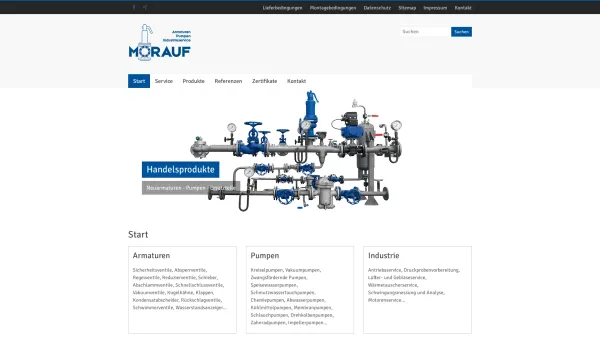 Website Screenshot: Morauf Armaturen Service GmbH - Start - Morauf Armaturen Service GmbH - Date: 2023-06-23 12:07:24