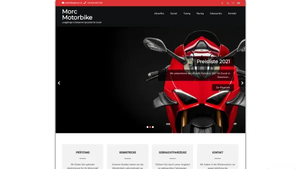 Website Screenshot: TO MORC  MOTORBIKE - Morc Motorbike – Langjähriger & bekannter Spezialist für Ducati - Date: 2023-06-23 12:07:24