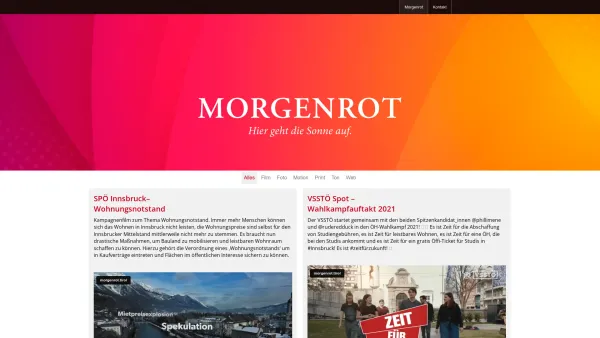 Website Screenshot: Agentur Morgenrot
Halbwirth & CO KG - Morgenrot – Hier geht die Sonne auf. - Date: 2023-06-15 16:02:34