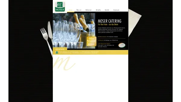 Website Screenshot: Moser Partyservice - Moser Catering & Partyservice : : Linz : : Oberösterreich - Date: 2023-06-23 12:07:24
