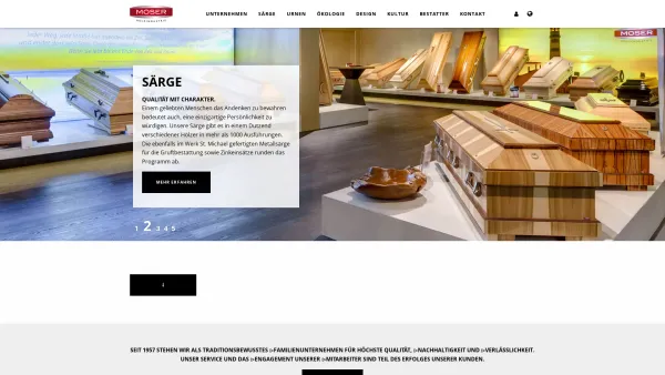 Website Screenshot: bei Moser Holzindustrie Ges.m.b.H, Sargerzeugung - Home | Moser Holzindustrie – Hersteller von hochwertigen Särgen - Date: 2023-06-23 12:07:24