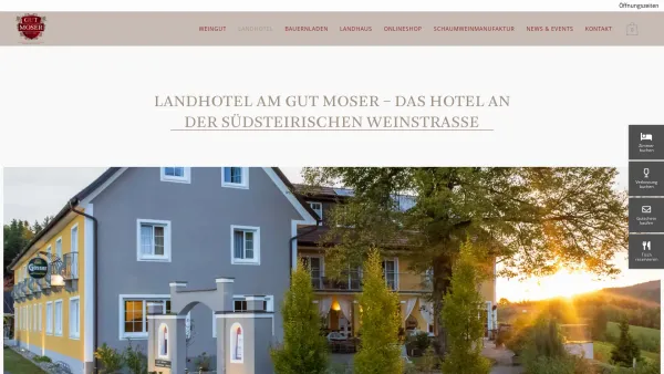 Website Screenshot: Der MOSERHOF - Landhotel Moser - Das Hotel an der südsteirischen Weinstraße - Date: 2023-06-23 12:07:24