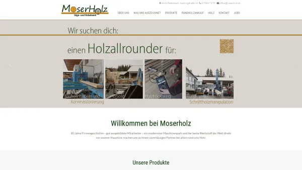 Website Screenshot: J. Moser Startseite - Holzsilo, Holzbalkon, - J. Moser KG Pettenbach - Date: 2023-06-15 16:02:34