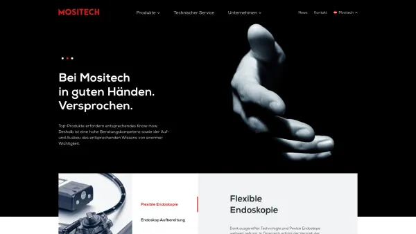 Website Screenshot: Mositech Medizintechnik GmbH - Mositech - Servicepartner für flexible Endoskopie & ReinigungsautomatenMositech - Date: 2023-06-23 12:07:24