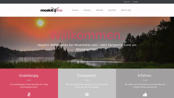 Website Screenshot: Moskitofrei - Moskitofrei.com - Dein Mückenschutz Online-Ratgeber - Date: 2023-06-26 10:26:35