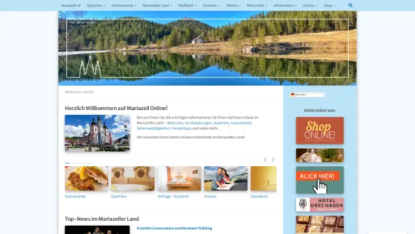 Website Screenshot: Mossier GmbH - Mariazell Online - Informationen über das Mariazeller Land - Date: 2023-06-15 16:02:34