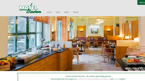 Website Screenshot: Hotel Motel Baden - Hotel • Motel Baden • Café - Date: 2023-06-15 16:02:34