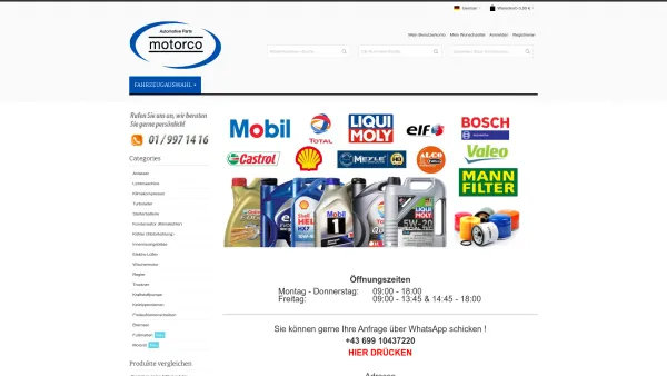 Website Screenshot: Vittco Handelsgesellschaft mbH. - Motorco.at - Date: 2023-06-23 12:07:27