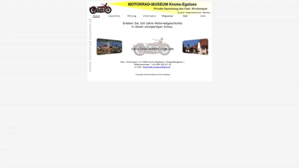 Website Screenshot: Motorrad-Museum Krems-Egelsee - Motorrad-Museum Krems-Egelsee - Date: 2023-06-23 12:07:27
