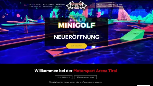 Website Screenshot: Motorsportarena Ötztal - Motorsport-Arena Ötztal – go-kart racing – 3D-minigolf – paintball - Date: 2023-06-15 16:02:34