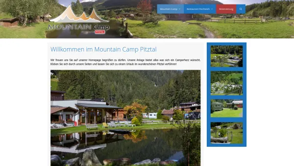 Website Screenshot: Campingplatz Mountain Camp MountaCamp Pitztal Camping Jerzens Tirol - Mountain Camp | Pitztal – Mountain Camp Pitztal & Restaurant Fischteich - Date: 2023-06-15 16:02:34