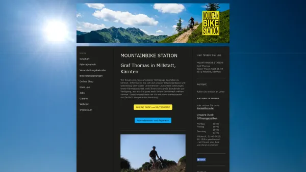 Website Screenshot: Thomas www.mountainbike-station.at - MOUNTAINBIKE STATION Graf Thomas, Radfahren am Millstätter See, Radurlaub, Nockbike - Date: 2023-06-23 12:07:27