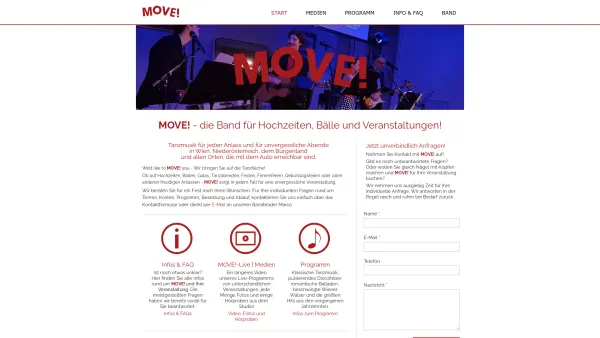 Website Screenshot: MOVE! - MOVE! | Live Band | Hochzeit | Ball | Tanzmusik - Date: 2023-06-14 10:43:59