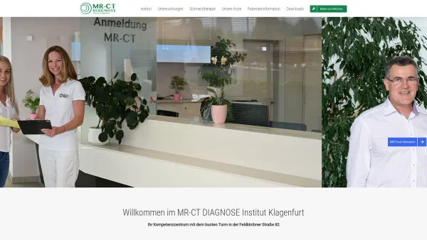 Website Screenshot: MR-CT Magnetresonanz und Computertomographie Betriebsgesellschaft MRCT Diagnoseinstitut Klagenfurt - MR-CT Diagnose Institut Klagenfurt - Date: 2023-06-23 12:07:30